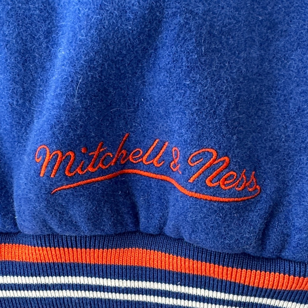 Mitchell & Ness NY Mets Cooperstown Collection Reversible Varsity Jacket - Picture 4 of 12